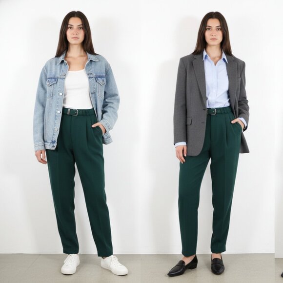 *Emblem Forest Green Vintage Trouser - Picture 7 of 8